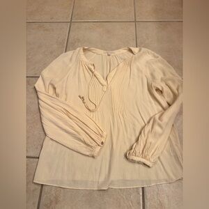 Skies Are Blue Cream Blouse